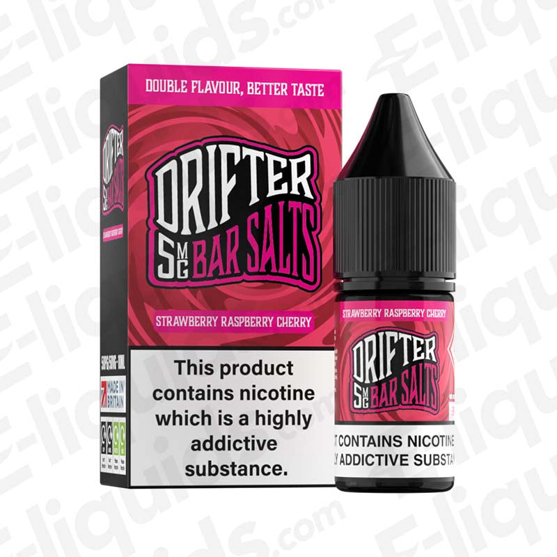 Drifter Bar Salts Strawberry Raspberry Cherry 5mg Nic Salt E-liquid
