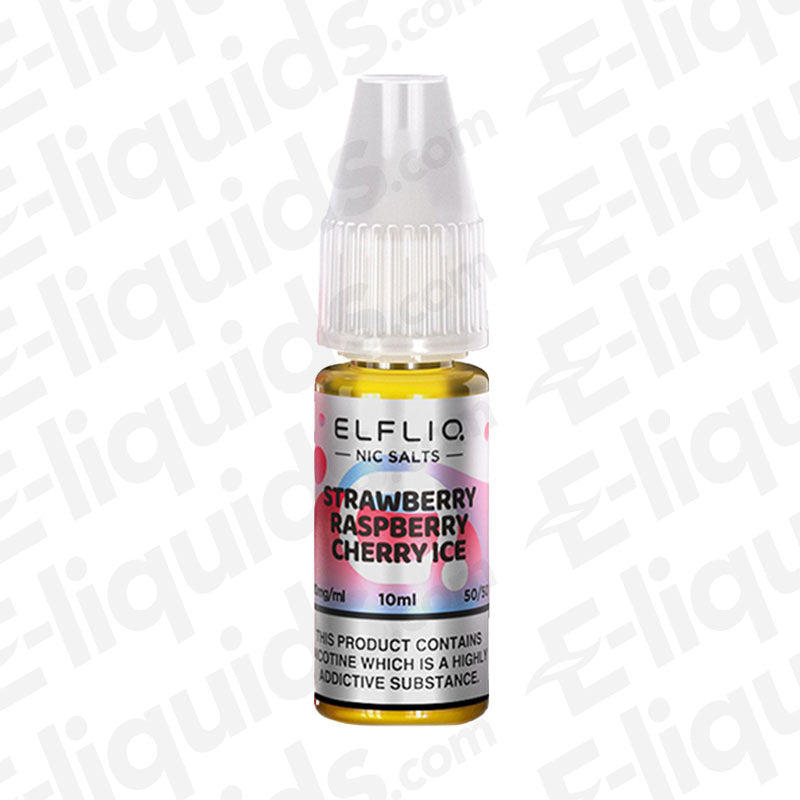 Elfliq Strawberry Raspberry Cherry Ice 20mg Nic Salt E-liquid