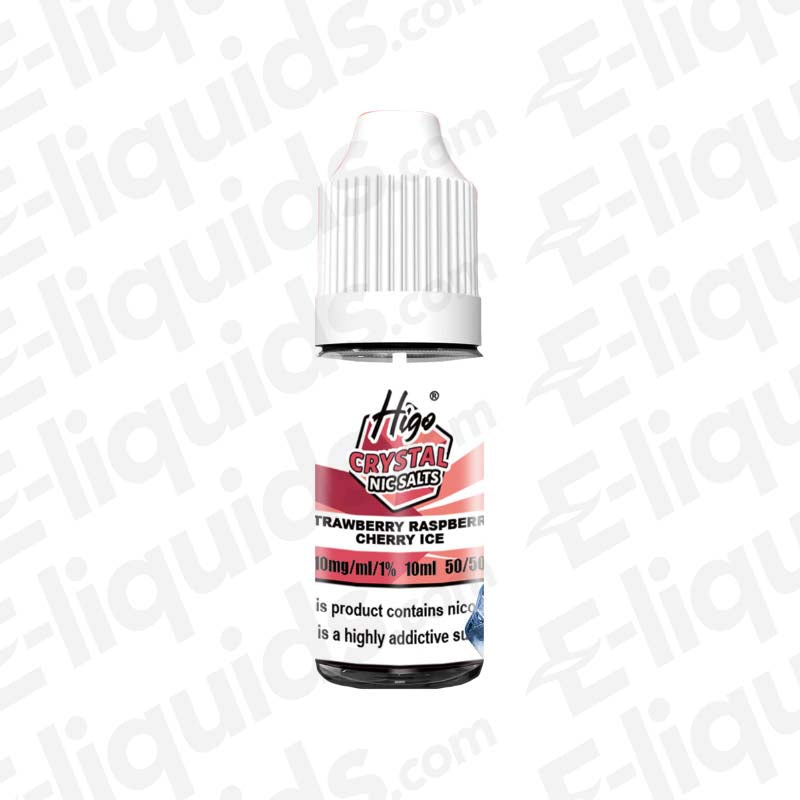 Higo Crystal Strawberry Raspberry Cherry Ice 10mg Nic Salt E-liquid