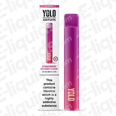 YOLO Mesh M600 20mg Disposable Vape Strawberry Raspberry Cherry