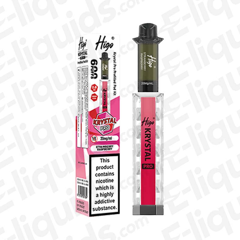 Higo Krystal Pro 20mg Prefilled Pod Kit Strawberry Raspberry