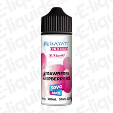 Hayati Pro Max 50/50 Strawberry Raspberry Ice 100ml Shortfill E-liquid