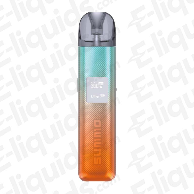Summo Ultra Pro 1 Bliss Pod Kit in a striking Orange and Blue gradient. Designed for both inhale activation and button fire.