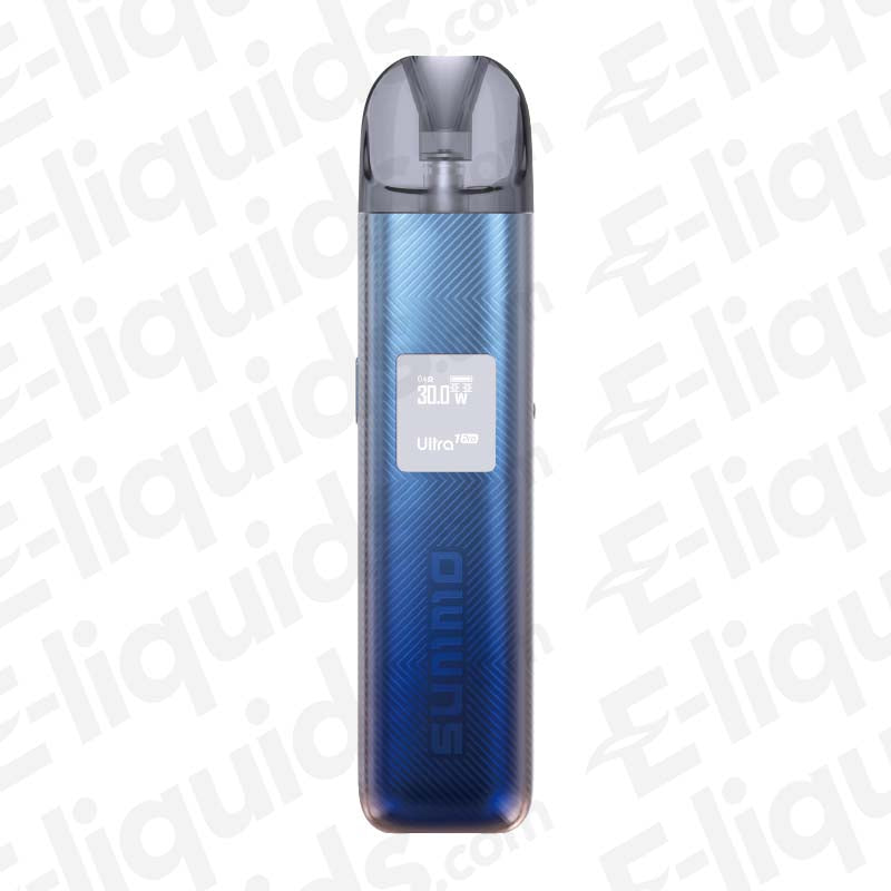 Summo Ultra Pro 1 Dusk Pod Kit in a sleek Deep Blue gradient. Offers 45-minute USB-C fast charging.