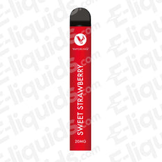 sweet strawberry puff bar disposable vape device by vaporlinq
