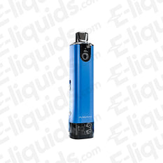 SX PureMax Mini Pod Kit in blue with compact design and LED indicator for enhanced vaping experience.