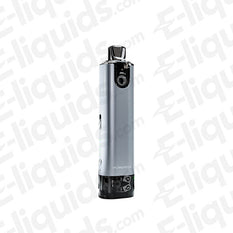 SX PureMax Mini Pod Kit in sleek silver design, featuring compact form, LED indicator, and power button.