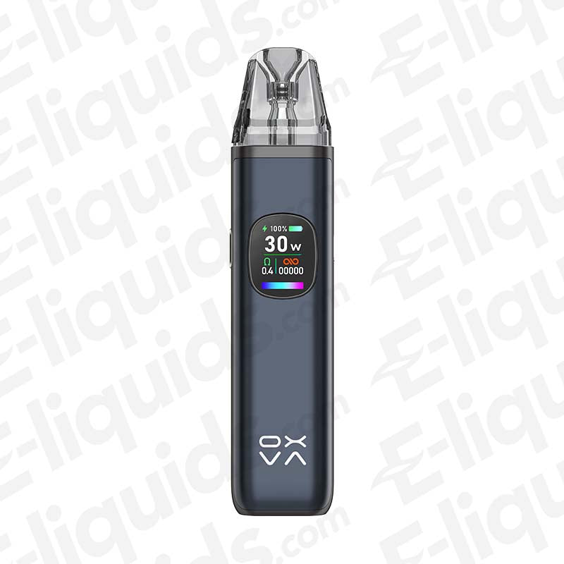 OXVA Xlim Pro 2 Pod Kit in Titanium Blue with display screen and USB C port for fast charging