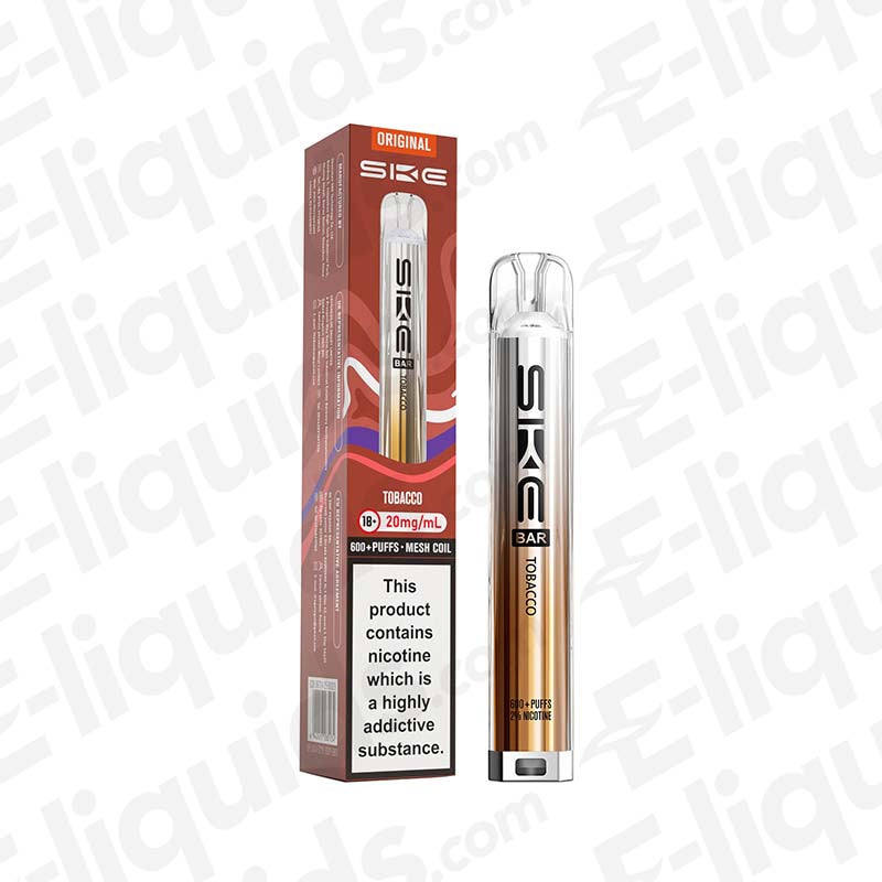 S K E Bar 600 Tobacco 20 MG Vape Pod Kit