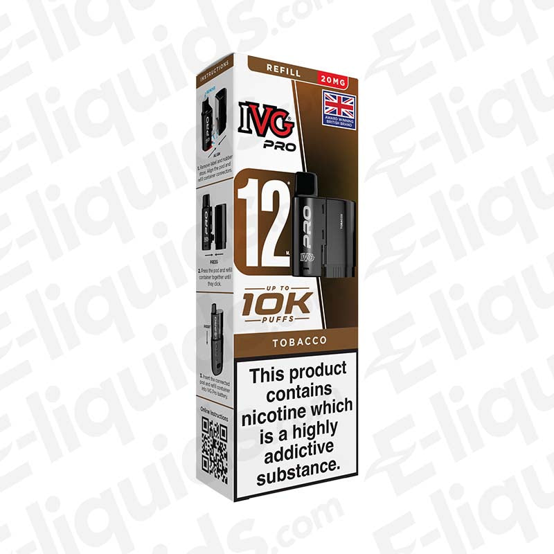 IVG Pro 12 Tobacco 20mg Prefilled Pods