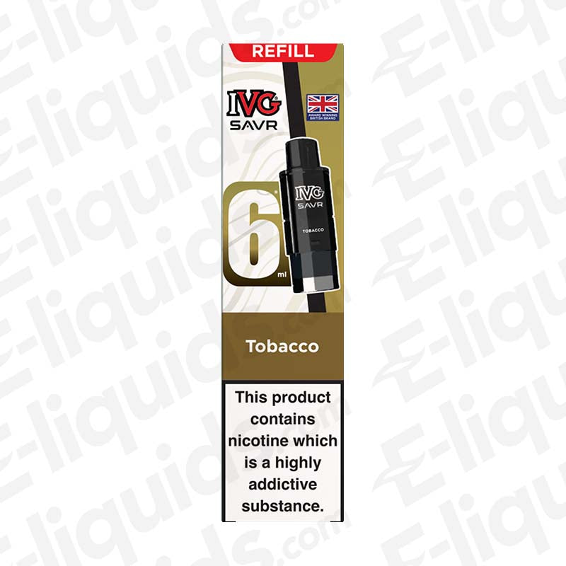 IVG SAVR Tobacco 20mg Prefilled Pods