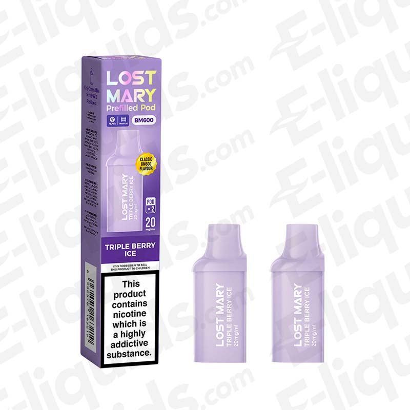 Lost Mary BM600 Pineapple Ice Prefilled Pods 2 Pack | Icy Lost Mary BM600 Pineapple Ice Prefilled Pods 2 Pack | Icy