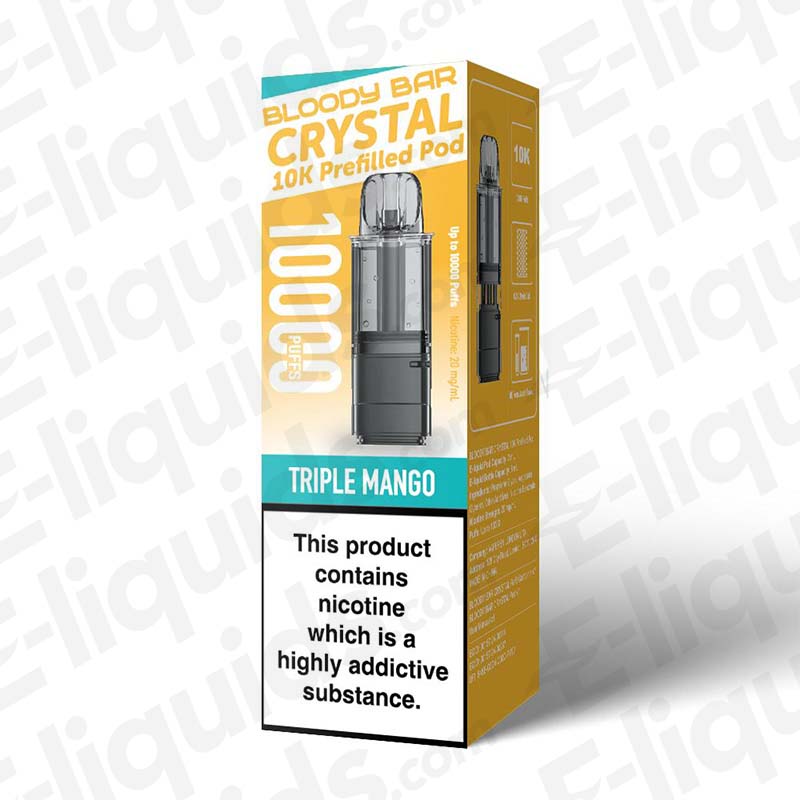 Bloody Bar Crystal 10K 20mg Prefilled Pods Triple Mango