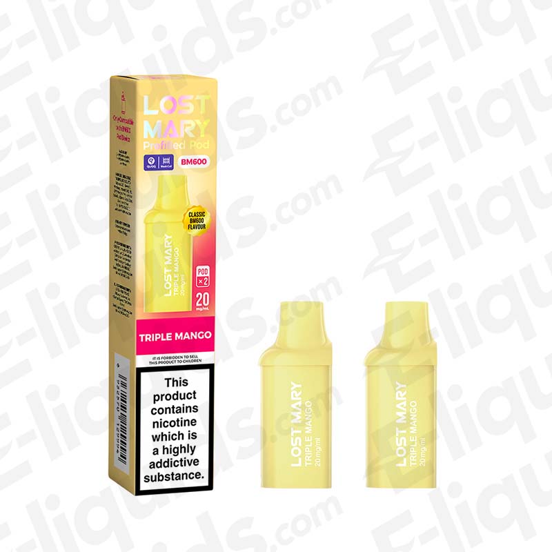 Lost Mary BM600 Pineapple Ice Prefilled Pods 2 Pack | Icy Lost Mary BM600 Pineapple Ice Prefilled Pods 2 Pack | Icy