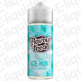 Flavour Treats Ultra Ice Mint Shortfill E-liquid bottle with 100ml of e-liquid, fresh mint and menthol blend for a cool vape experience.
