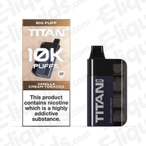 TITAN 10K Legal Big Puff Disposable Vape Vanilla Cream Tobacco