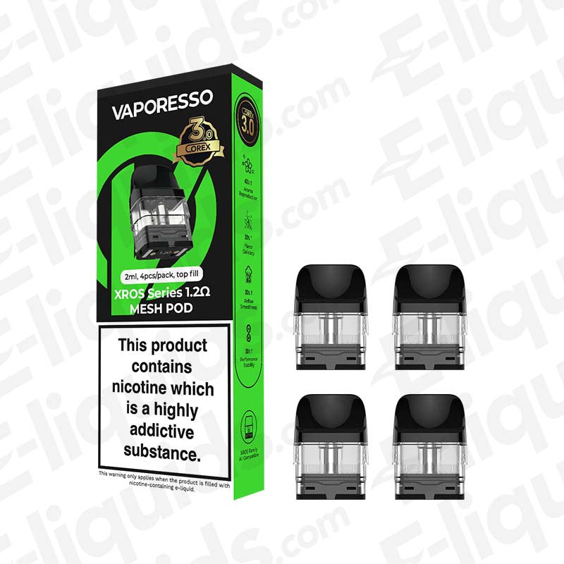 Vaporesso XROS Corex 3.0 0.6 Ohm Pod 4 Pack | Value Vaporesso XROS Corex 3.0 0.6 Ohm Pod 4 Pack | Value