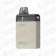Vaporesso Eco Nano Vape Kit in sleek design, featuring refillable pod and compact size for easy vaping.