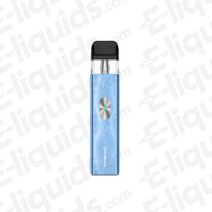 Vaporesso XROS 4 Mini Pod Kit in blue, stylish design with advanced COREX technology for enhanced vaping experience.