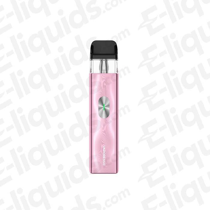 Vaporesso XROS 4 Mini Pod Kit in pink design, featuring advanced COREX technology for enhanced flavor.