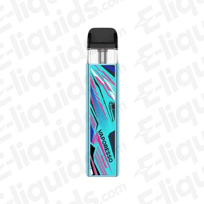 Vaporesso XROS 4 Mini Pod Kit in vibrant turquoise design for enhanced vaping experience.