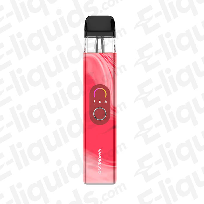 Vaporesso XROS 4 Pod Kit in red color with sleek design and advanced features for optimal vaping experience.