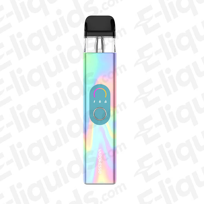Vaporesso XROS 4 Pod Kit in rainbow finish, showcasing its sleek design and advanced vaping technology.