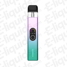 Vaporesso XROS 4 Pod Kit in gradient colors showcasing advanced vaping technology and stylish design.