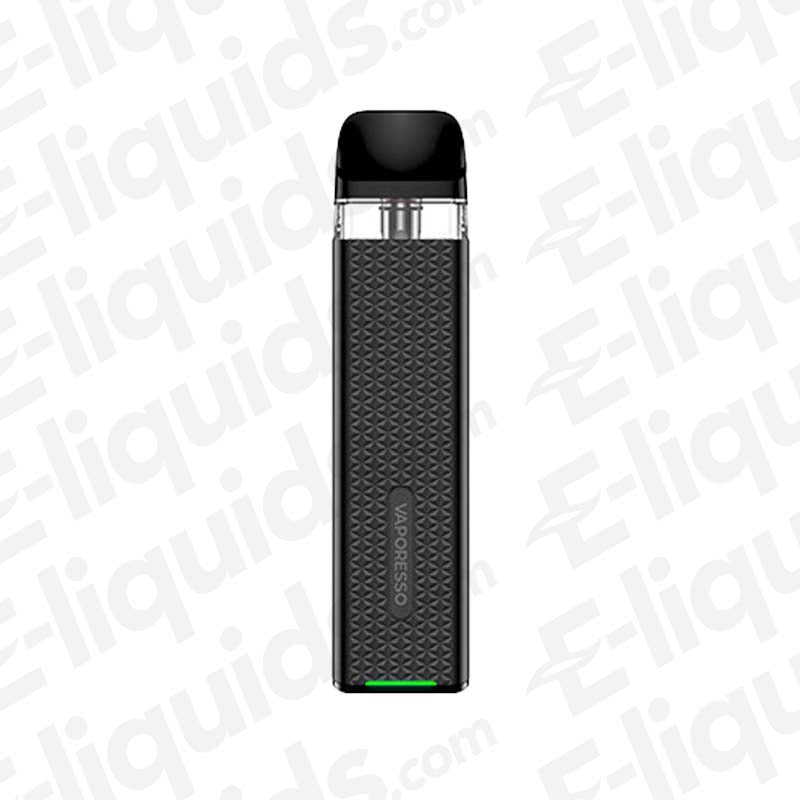 Vaporesso XROS 3 Mini Vape Pod Kit, sleek black design with refillable pod, ideal for beginner vapers.