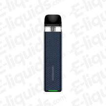 Vaporesso XROS 3 Mini Navy Blue Vape Pod Kit with 1000mAh battery and 2ml refillable pod, ideal for beginners.