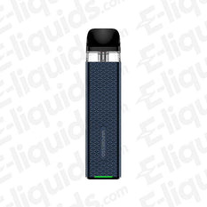 Vaporesso XROS 3 Mini Navy Blue Vape Pod Kit with 1000mAh battery and 2ml refillable pod, ideal for beginners.