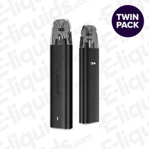 VooPoo Argus G2 Mini Pod Kit in black, twin pack, compact vaping device for MTL and RDTL styles.