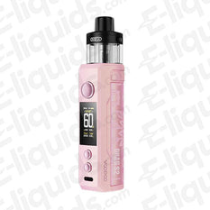 VooPoo Drag S2 Pod Mod Kit in pink color, featuring a sleek design and digital display for advanced vaping.