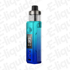 VooPoo Drag S2 Pod Mod Kit featuring blue and green gradient design and digital display for optimal vaping performance.