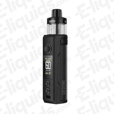 VooPoo Drag S2 Pod Mod Kit in sleek black design, featuring PNP X platform for powerful, compact vaping.