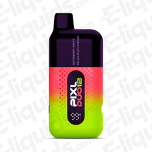 PIXL Duo Legal Big Puff Disposable Vape in vibrant colors with innovative Twist Tech mouthpiece and 850mAh battery.