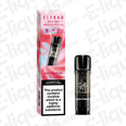 Elf Bar Elfa Pro pre-filled vape pods with watermelon flavor, 2ml capacity, displayed alongside packaging with brand logo and warning label.