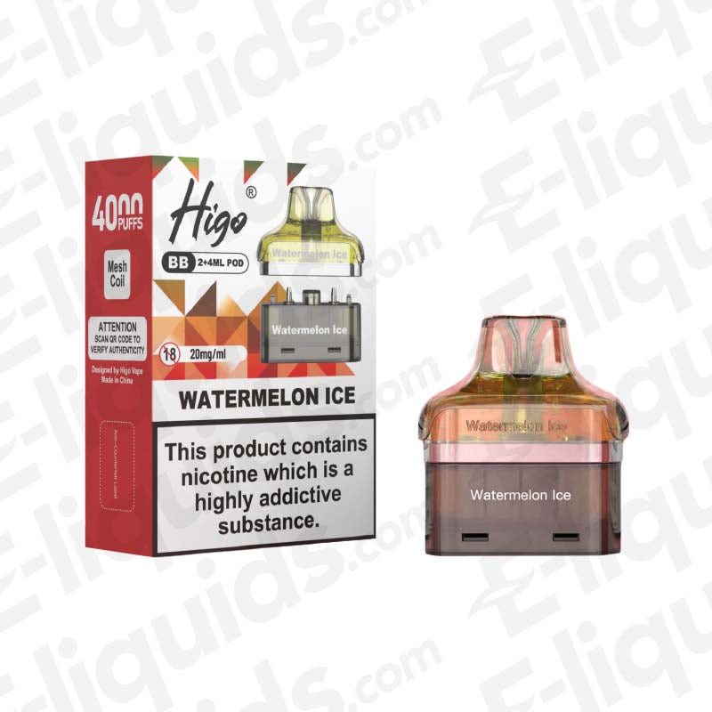 Higo BB 4000 20mg Prefilled Pods Watermelon Ice