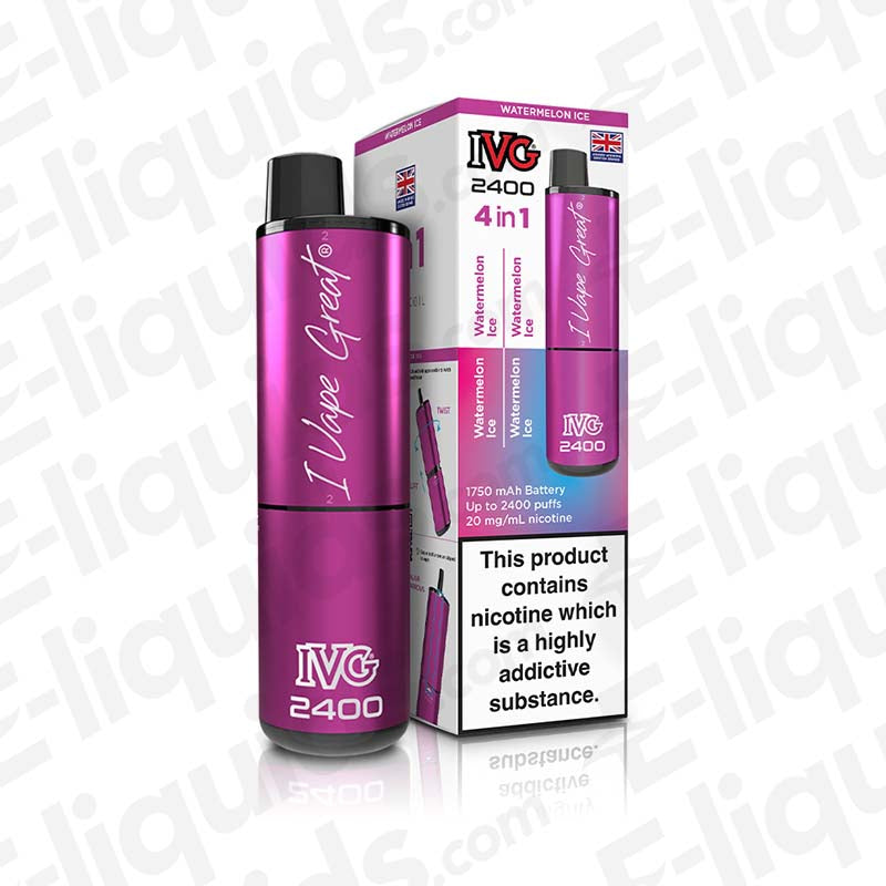 IVG 2400 4-in-1 Rechargeable Pod Kit | Legal Big Puff Device | E-liquids.com IVG 2400 4-in-1 Rechargeable Pod Kit | Legal Big Puff Device | E-liquids.com