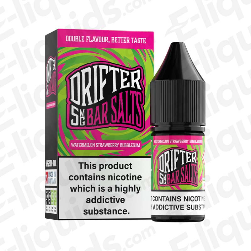 Drifter Bar Salts Watermelon Strawberry Bubblegum 5mg Nic Salt E-liquid