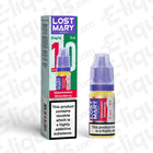 Lost Mary Nic Salt Vape Juice Watermelon Strawberry in 10ml bottle with nicotine warning label, ideal for Pod Kits.