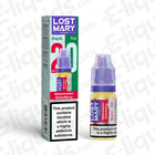 Lost Mary Nic Salt Vape Juice Watermelon Strawberry 5mg strength 10ml bottle, ideal for pod kits and mouth to lung vaping.