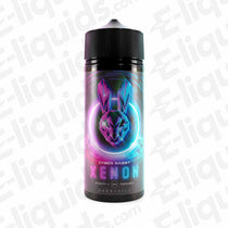 Cyber Rabbit Xenon Shortfill E-liquid by JackD, featuring bright pomegranate and tart blueberry flavors in a 100ml bottle.