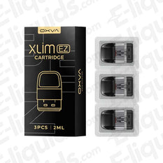 OXVA Xlim EZ Top Fill Cartridge Pods pack of 3, 2ml capacity, compatible with OXVA Xlim Pod Kits, leak-resistant design.