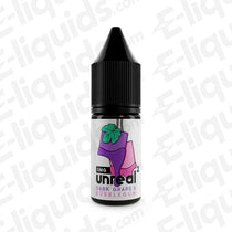 Dark Grape Bubblegum Nic Salt E-liquid by Unreal 2 5mg