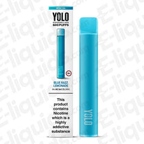 yolo vape blue razz lemonade m600 disposable vape device bar