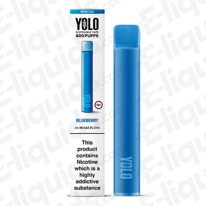 yolo m600 blueberry disposable device vape bar