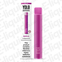 vape yolo m600 grape ice disposable vape bar