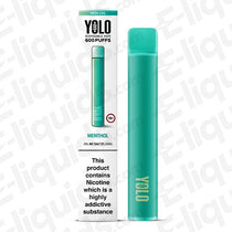 vape yolo menthol m600 disposable device bar