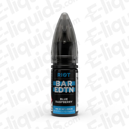 blue raspberry bar edition salt nic eliquid by riot squad